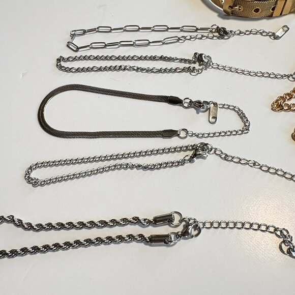 Costume Jewelry Silver and Gold Bundle of Bracelets - Picture 5 of 5